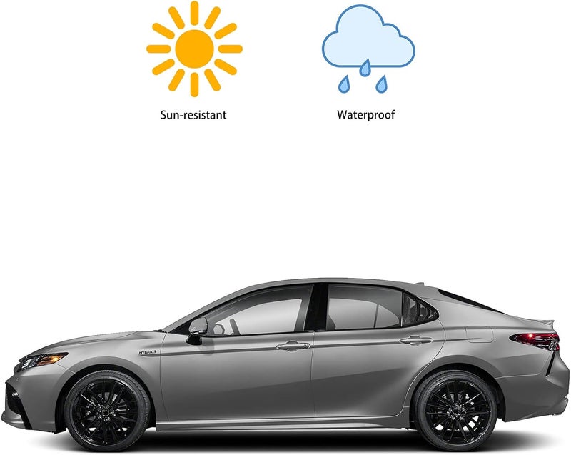 CKE Compatible with Toyota Camry 2024 2023 2022 2021 2020 2019 2018 Accessories (Not Fit 2025+) Sporty Car Rear Side Window Louvers Air Vent Scoop Shades Cover Trim Blinds -Carbon Fiber Style - Image 4